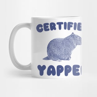 Certified Yapper Shirt, Y2K Iconic Funny Capybara Meme Mug